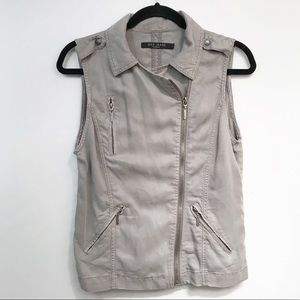 Max Jeans Vest Women’s Moto Utility Military‎ Zip Biker Size Small